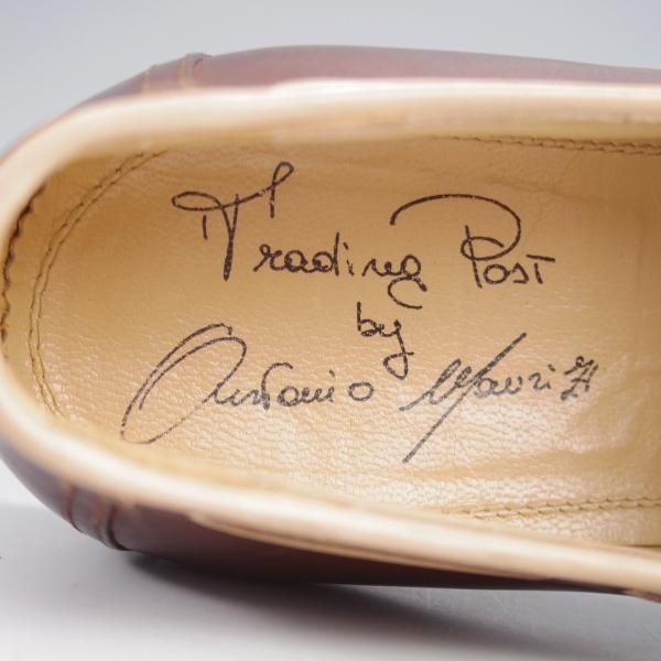 極上★(伊)アントニオ・マウリッツィ UK6.5程度【★トレーディングポスト別注/タッセルローファー】カーフ/濃茶/ANTONIO MAURIZI★k337