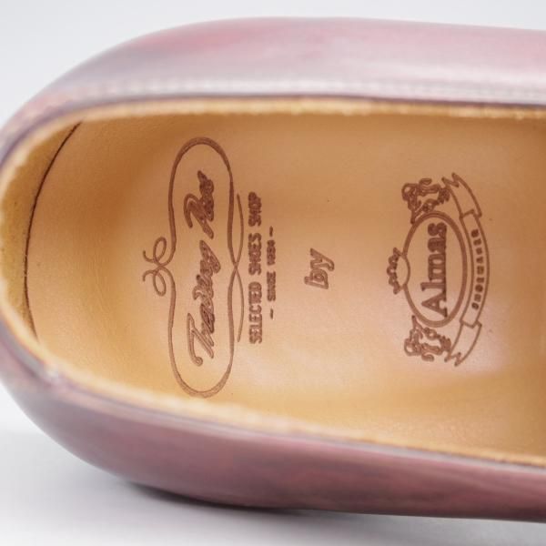 極上★(伊)ALMAS/アルマス SIZE 39.5【★トレーディングポスト別注/Uチップ】カーフ/赤茶系/メンズ/Trading Post★k338