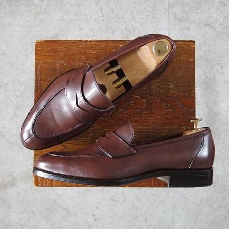 極上★トレーディングポスト SIZE 6.5【定価￥49,500-★撥水レザー/ダイナイトソール】T607/ローファー/濃茶/ユニオンロイヤル製★k340