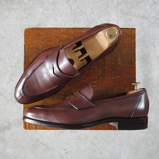 極上★トレーディングポスト SIZE 6.5【定価￥49,500-★撥水レザー/ダイナイトソール】T607/ローファー/濃茶/ユニオンロイヤル製★k340