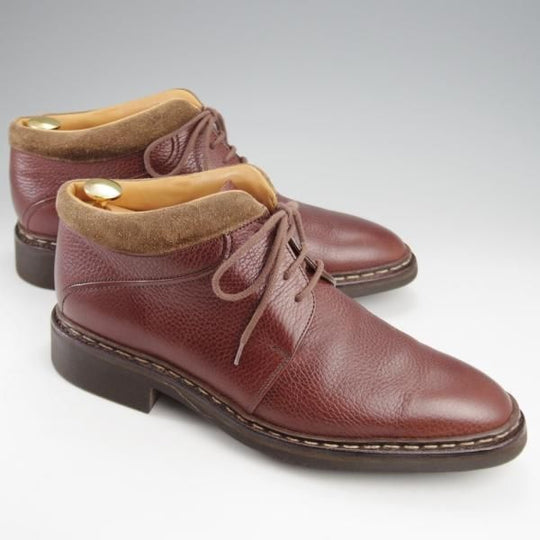 美品★ジョンロブ SIZE 7【貴重★KELSO/ケルソ/チャッカブーツ】アシュビーソール/シボ革×スエード/赤茶×茶/メンズ/JOHN LOBB★k341