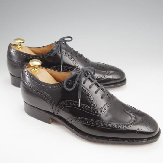 未使用★チャーチ 50F/UK5【旧チャーチ★73ラスト/ブックバインダーカーフ】3都市ロゴ/フルブローグ/黒/メンズ/Church'★k345