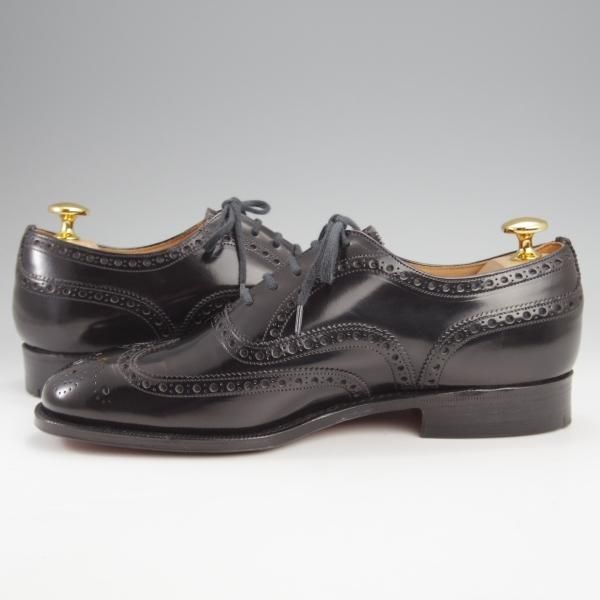 未使用★チャーチ 50F/UK5【旧チャーチ★73ラスト/ブックバインダーカーフ】3都市ロゴ/フルブローグ/黒/メンズ/Church'★k345