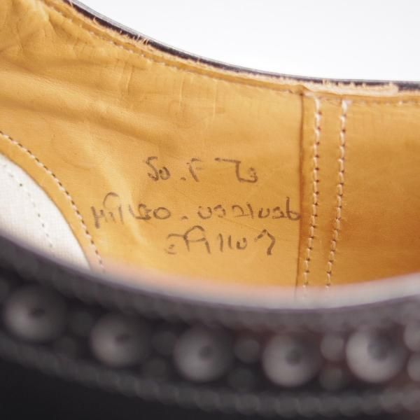 未使用★チャーチ 50F/UK5【旧チャーチ★73ラスト/ブックバインダーカーフ】3都市ロゴ/フルブローグ/黒/メンズ/Church'★k345