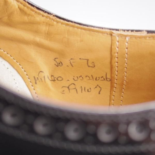 未使用★チャーチ 50F/UK5【旧チャーチ★73ラスト/ブックバインダーカーフ】3都市ロゴ/フルブローグ/黒/メンズ/Church'★k345