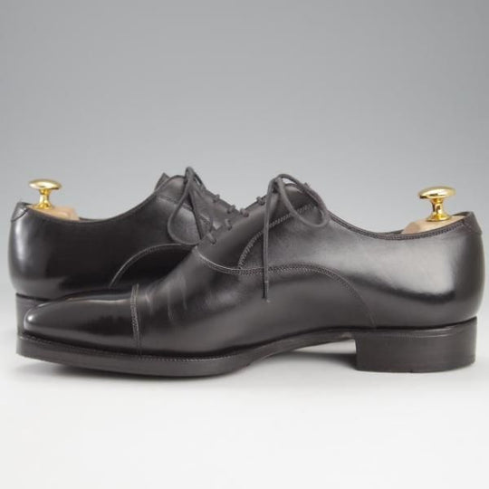 極上★(伊)メッカリエロ SIZE 5.5【★グッドイヤーウェルテッド製法/ストレートチップ/黒】カーフ/メンズ/MECCARIELLO★k346