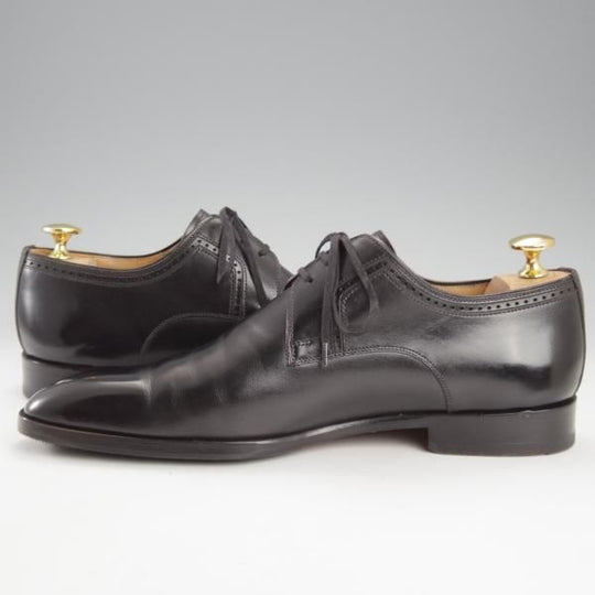 美品★(スペイン製)マグナーニ SIZE 38【★ボロネーゼ製法/プレーントゥ/黒】11821/カーフ/メンズ/MAGNANNI★k347