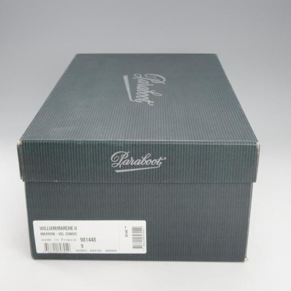 ★パラブーツ SIZE 9【定価￥82,500-★ウィリアム/WILLIAM】マルシェソール/スエード/濃茶/メンズ/Paraboot★k348