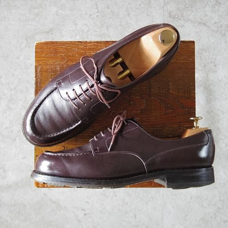★J.M.ウエストン 7.5C【現行定価￥154,000-★ゴルフ/GOLF/旧ロゴ】641/31ラスト/Uチップ/ヴィンテージ/濃茶/ウェストン/Weston★k352