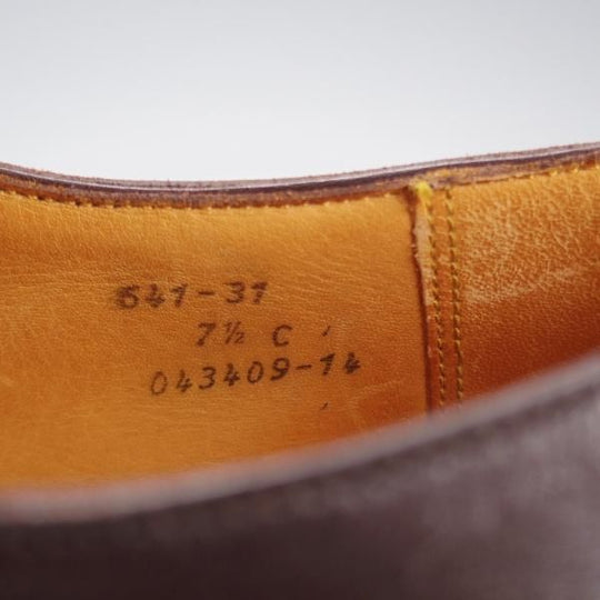 ★J.M.ウエストン 7.5C【現行定価￥154,000-★ゴルフ/GOLF/旧ロゴ】641/31ラスト/Uチップ/ヴィンテージ/濃茶/ウェストン/Weston★k352