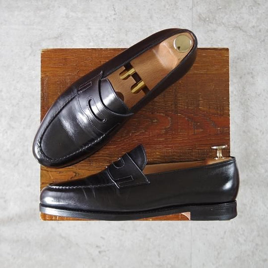 極上★ジョンロブ 5.5E【定価￥239,800-★ロペス/LOPEZ】4395ラスト/コインローファー/カーフ/黒/メンズ/JOHN LOBB★k354