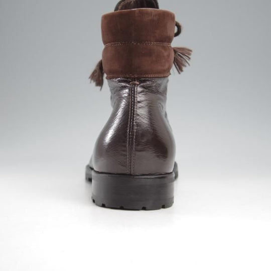 美品★(伊)Raparo/ラパーロ SIZE 6.5【★ブラックラピド製法/モンキーブーツ】レースアップブーツ/濃茶/メンズ★k368