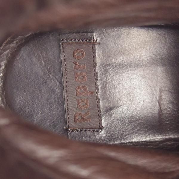 美品★(伊)Raparo/ラパーロ SIZE 6.5【★ブラックラピド製法/モンキーブーツ】レースアップブーツ/濃茶/メンズ★k368