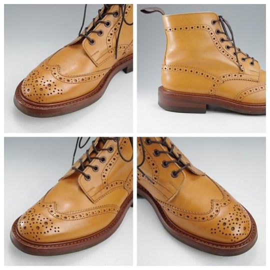 ★トリッカーズ SIZE 7.5【定価￥104,500-★ダイナイトソール仕様/MALTON/エイコンアンティーク】カントリーブーツ/薄茶/Tricker's★k369