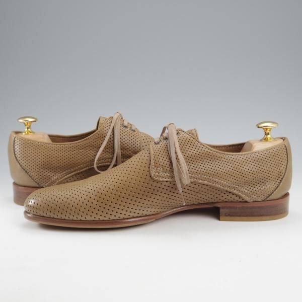 極美品 セルジオロッシ 6 1/2 革靴 ストレートチップ スエード 茶色 極美品 セルジオロッシ 6 1/2 革靴 ストレートチップ スエード 茶色