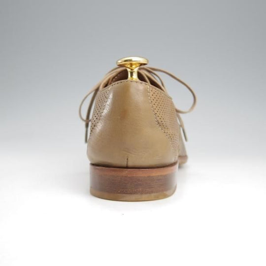 極上★(伊)セルジオロッシ UK6程度【★プレーントゥ/薄茶】ダービーシューズ/パンチングレザー/メンズ/sergio rossi★k371