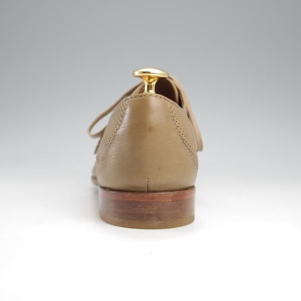 極上★(伊)セルジオロッシ UK6程度【★プレーントゥ/薄茶】ダービーシューズ/パンチングレザー/メンズ/sergio rossi★k371