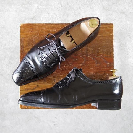 ★(伊)アルティオリ SIZE 6【定価15万円以上★セミブローグ/黒】カーフ/メンズ/ARTIOLI★k372