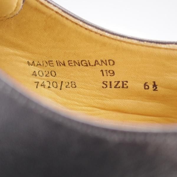 極上★ロイドフットウェア SIZE 6.5【貴重★(英)ホワイト社製/ダイナイトソール仕様】Uチップ/カーフ/黒/メンズ/Lloyd Footwear★k373