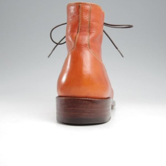 極上★(伊)マンニーナ UK6.5程度【貴重★オーダー品/レースアップブーツ】カーフ/茶/メンズ/MANNINA★k374