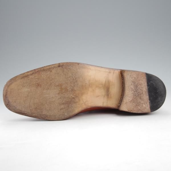 極上★(伊)マンニーナ UK6.5程度【貴重★オーダー品/レースアップブーツ】カーフ/茶/メンズ/MANNINA★k374