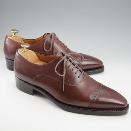 ★Perfetto/ペルフェット SIZE 7.5【グッドイヤーウェルテッド製法★パンチドキャップトゥ/PF1014HK】カーフ/濃茶/メンズ★k375