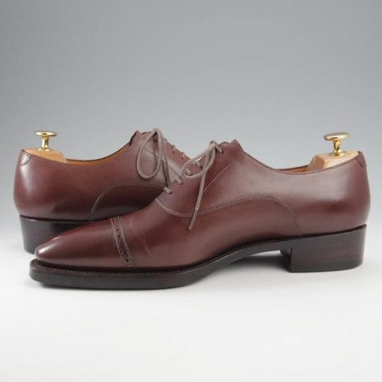 ★Perfetto/ペルフェット SIZE 7.5【グッドイヤーウェルテッド製法★パンチドキャップトゥ/PF1014HK】カーフ/濃茶/メンズ★k375