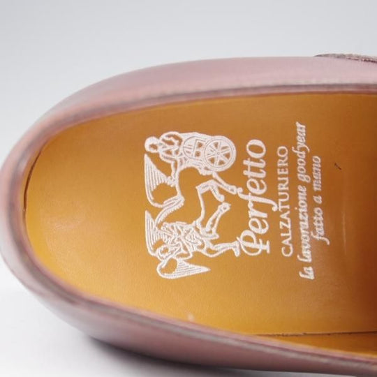 ★Perfetto/ペルフェット SIZE 7.5【グッドイヤーウェルテッド製法★パンチドキャップトゥ/PF1014HK】カーフ/濃茶/メンズ★k375