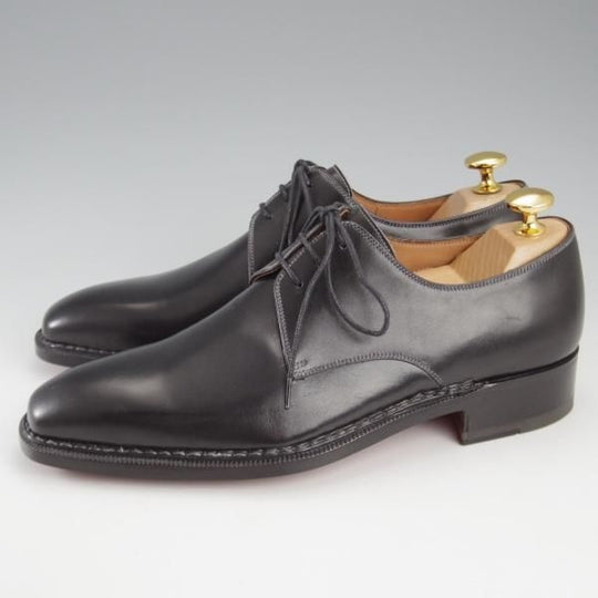 未使用★(伊)ボリーニ SIZE 38【貴重★グッドイヤーアルタッコ製法/プレーントゥ】ダービーシューズ/カーフ/黒/メンズ/Bolini★k380