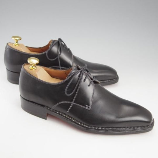 未使用★(伊)ボリーニ SIZE 38【貴重★グッドイヤーアルタッコ製法/プレーントゥ】ダービーシューズ/カーフ/黒/メンズ/Bolini★k380