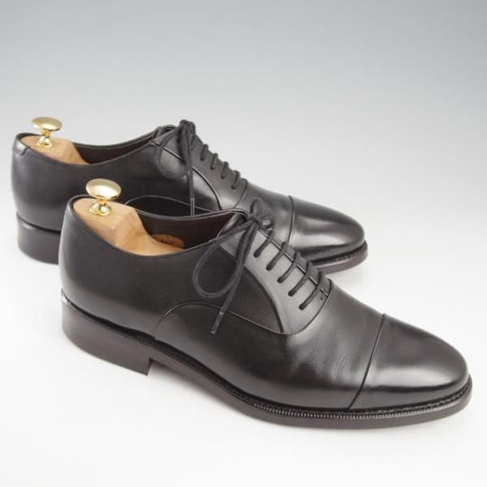 極美品★RAYMAR/レイマー SIZE 7【ハンドソーンウェルテッド製法★レベルソ仕立て/PAUL】ストレートチップ/ベガノカーフ/黒/メンズ★k382