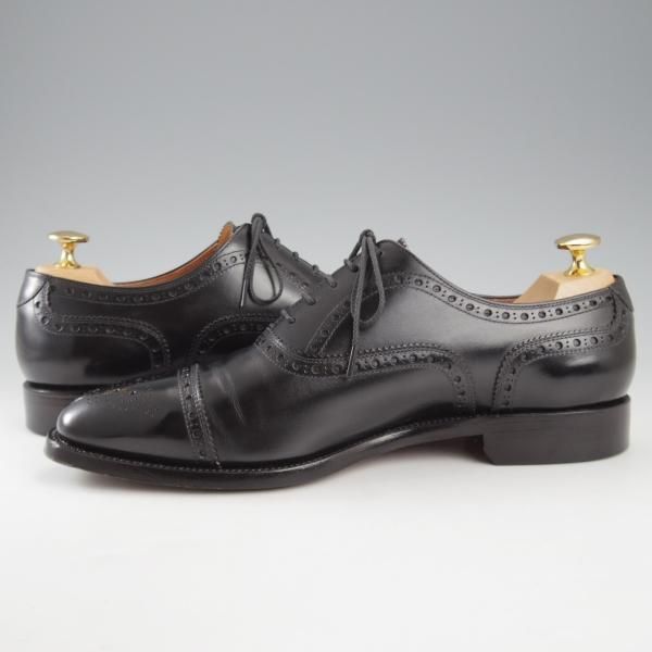 極美品★スコッチグレイン SIZE 25【2020年限定モデル★KUROBAKO2020/純正シューツリー付き/20201】セミブローグ/黒/SCOTCH GRAIN★k383