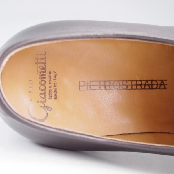 極上★(伊)F.LLIジャコメッティ SIZE 42【定価￥102,600-★FG173/プレーントゥ/シャークソール】MASSIMO/黒/メンズ/Giacometti★k384