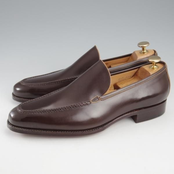 未使用★(HM)ギルド・オブ・クラフツ US7D【税込上代￥243,000-★Millies/ハンドソーンウェルテッド製法】ローファー/カーフ/濃茶★k388