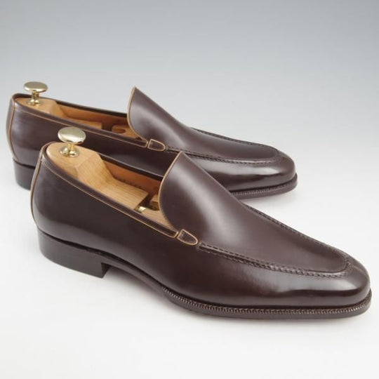 未使用★(HM)ギルド・オブ・クラフツ US7D【税込上代￥243,000-★Millies/ハンドソーンウェルテッド製法】ローファー/カーフ/濃茶★k388