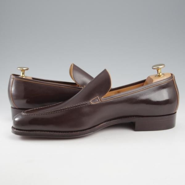 未使用★(HM)ギルド・オブ・クラフツ US7D【税込上代￥243,000-★Millies/ハンドソーンウェルテッド製法】ローファー/カーフ/濃茶★k388