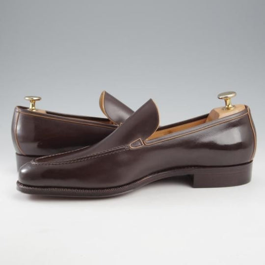 未使用★(HM)ギルド・オブ・クラフツ US7D【税込上代￥243,000-★Millies/ハンドソーンウェルテッド製法】ローファー/カーフ/濃茶★k388