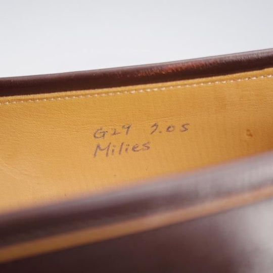 未使用★(HM)ギルド・オブ・クラフツ US7D【税込上代￥243,000-★Millies/ハンドソーンウェルテッド製法】ローファー/カーフ/濃茶★k388