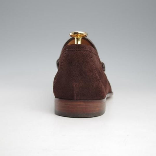 極美品★(伊)GUCCI/グッチ SIZE 6【★ホースビットローファー/濃茶】スエード/スリッポン/メンズ★k389