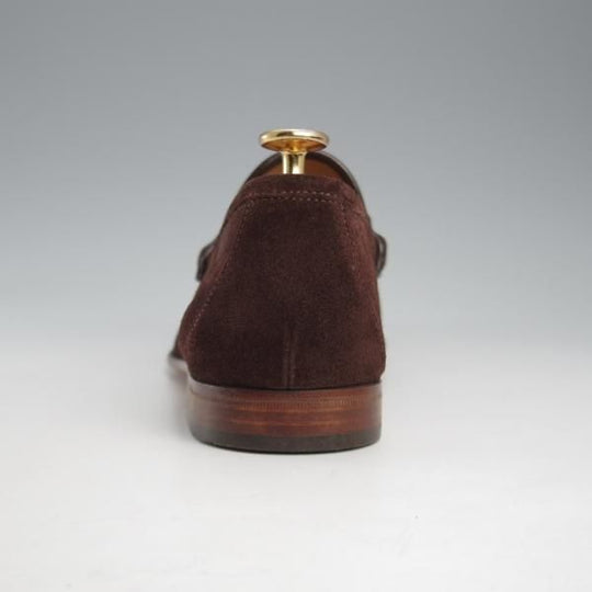 極美品★(伊)GUCCI/グッチ SIZE 6【★ホースビットローファー/濃茶】スエード/スリッポン/メンズ★k389