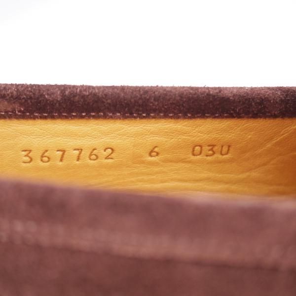 極美品★(伊)GUCCI/グッチ SIZE 6【★ホースビットローファー/濃茶】スエード/スリッポン/メンズ★k389