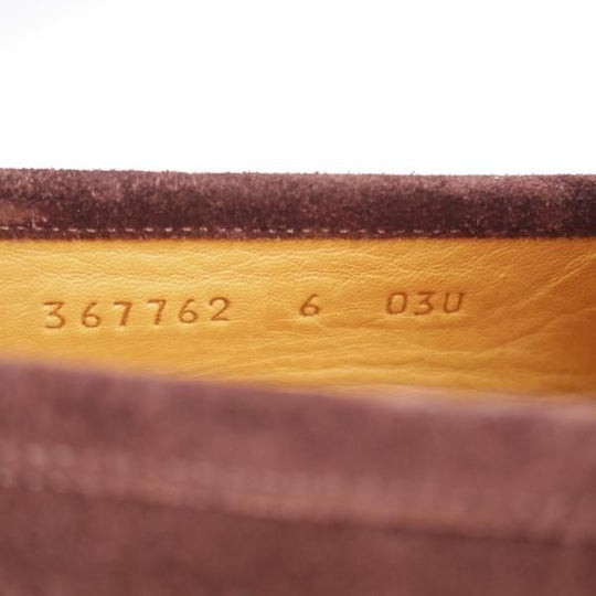 極美品★(伊)GUCCI/グッチ SIZE 6【★ホースビットローファー/濃茶】スエード/スリッポン/メンズ★k389