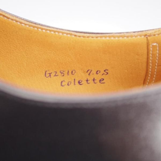 未使用★(HM)ギルド・オブ・クラフツ US7D【税込上代￥165,000-★Colette/純正シューツリー付き】ストレートチップ/カーフ/黒★k390