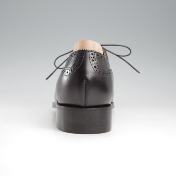 未使用★(浅草)ギルド・オブ・クラフツ SIZE 6(S)【定価￥132,000-★Robinson 3/(英国製)純正シューツリー付き】セミブローグ/黒★k392