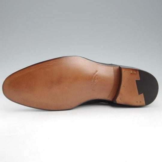 未使用★(浅草)ギルド・オブ・クラフツ SIZE 6(S)【定価￥132,000-★Robinson 3/(英国製)純正シューツリー付き】セミブローグ/黒★k392