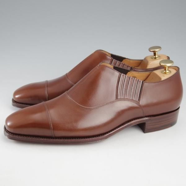 未使用★(HM)ギルド・オブ・クラフツ US7C【税込上代￥165,000-★Andy/ハンドソーンウェルテッド製法】サイドエラスティック/茶★k393