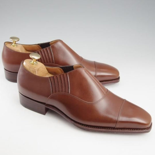 未使用★(HM)ギルド・オブ・クラフツ US7C【税込上代￥165,000-★Andy/ハンドソーンウェルテッド製法】サイドエラスティック/茶★k393