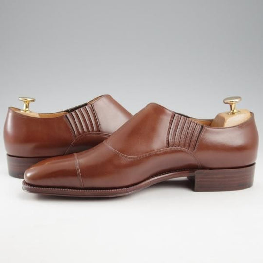 未使用★(HM)ギルド・オブ・クラフツ US7C【税込上代￥165,000-★Andy/ハンドソーンウェルテッド製法】サイドエラスティック/茶★k393