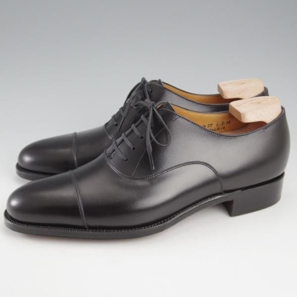 未使用★(浅草)ギルド・オブ・クラフツ SIZE 6(M)【定価￥115,500-★Blackie/(英国製)純正シューツリー付き】ストレートチップ/黒★k394