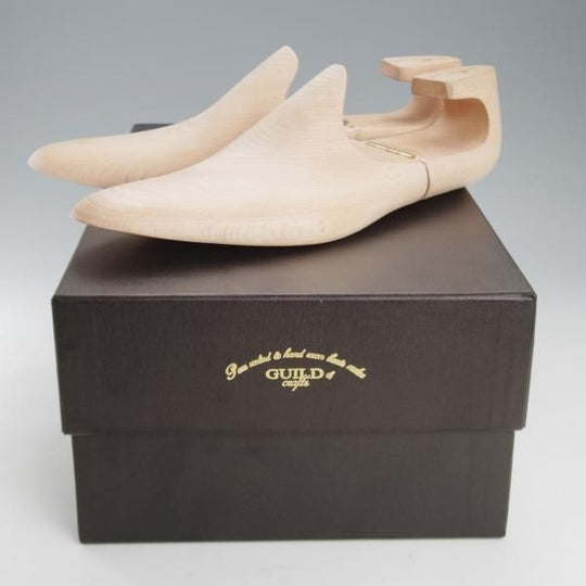 未使用★(浅草)ギルド・オブ・クラフツ SIZE 6(M)【定価￥115,500-★Blackie/(英国製)純正シューツリー付き】ストレートチップ/黒★k394